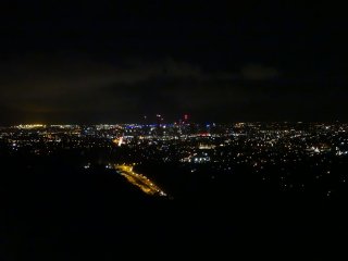 Aussicht von Mount Coot-Tha by night Aussicht von Mount Coot-Tha by night