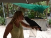 Sara küsst den Kakadu